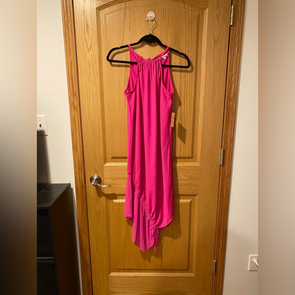Rachel Roy Women’s Size XS June Party Pink Halter Top Midi Dress NEW/NWT